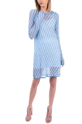 RRP €295 DIANE VON FURSTENBERG Jumper Dress Size P XS Merino Wool Blend Striped gallery photo number 2