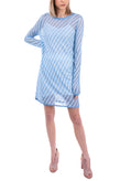 RRP €295 DIANE VON FURSTENBERG Jumper Dress Size P XS Merino Wool Blend Striped gallery photo number 1