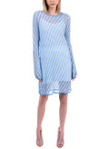 RRP €295 DIANE VON FURSTENBERG Jumper Dress Size P XS Merino Wool Blend Striped gallery photo number 3