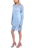 RRP €295 DIANE VON FURSTENBERG Jumper Dress Size P XS Merino Wool Blend Striped gallery photo number 4