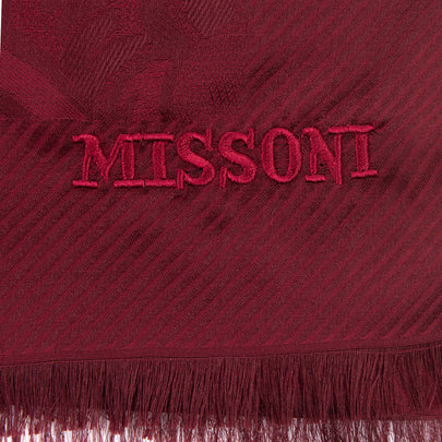 RRP€360 MISSONI Long Silk & Wool Shawl / Wrap Around Scarf Paisley Frayed Edges