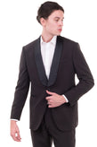RRP €925 HACKETT Wool Tuxedo Suit Size 38R 32R S Satin Shawl Collar Side Stripes gallery photo number 4