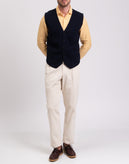 RRP €225 HACKETT Italian Yarn Gilet Size L Blue Cashmere & Wool Blend Unlined gallery photo number 2