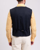 RRP €225 HACKETT Italian Yarn Gilet Size L Blue Cashmere & Wool Blend Unlined gallery photo number 4