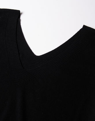 VICOLO Black Jumper One Size Thin Cashmere Wool & Angora Blend Made in Italy gallery photo number 7