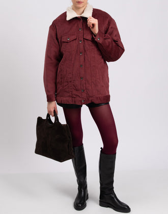 RRP€228 GEORGE J. LOVE Corduroy Jacket Size S Sherpa Inside Made in Italy gallery photo number 3
