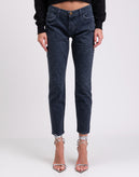 RRP€125 CURRENT/ELLIOTT Jeans W29 Stretch Distressed Leopard Pattern Cropped gallery photo number 4