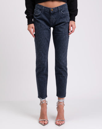 RRP€125 CURRENT/ELLIOTT Jeans W29 Stretch Distressed Leopard Pattern Cropped gallery photo number 4