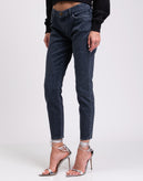 RRP€125 CURRENT/ELLIOTT Jeans W29 Stretch Distressed Leopard Pattern Cropped gallery photo number 5