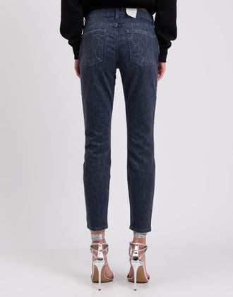 RRP€125 CURRENT/ELLIOTT Jeans W29 Stretch Distressed Leopard Pattern Cropped gallery photo number 6