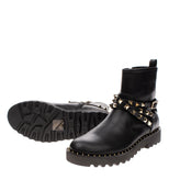 RRP€190 TWINSET Biker Boots Size 36 UK 4 US 5.5 Crumpled Effect Studded Lug Sole gallery photo number 1
