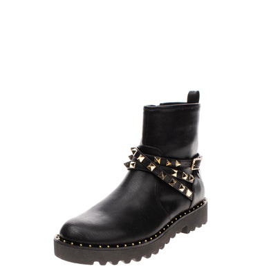 RRP€190 TWINSET Biker Boots Size 36 UK 4 US 5.5 Crumpled Effect Studded Lug Sole