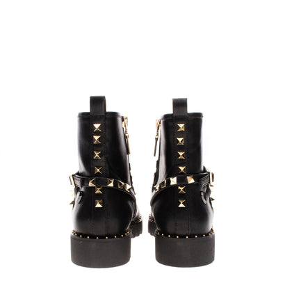 RRP€190 TWINSET Biker Boots Size 36 UK 4 US 5.5 Crumpled Effect Studded Lug Sole gallery photo number 6