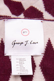 GEORGE J. LOVE Shawl-Wrap Scarf Cashmere Angora - Wool Blend Geometric Thin Knit gallery photo number 6