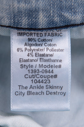 RRP€135 CURRENT/ELLIOTT Jeans Size 27 Stretch Ripped Bleached Skinny Made in USA gallery photo number 7