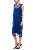 RRP €235 DKNY Lace Shift Dress Size P Inner Slip Sleeveless Crew Neck gallery photo number 3