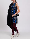 KISUA AFRICA For 8 Sheath Dress Size 40 / XS Ethnic Pattern Slit Hem Crew Neck gallery photo number 3
