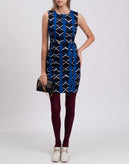 KISUA AFRICA For 8 Sheath Dress Size 40 / XS Ethnic Pattern Slit Hem Crew Neck gallery photo number 1