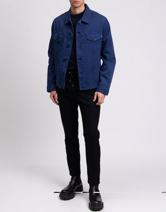 RRP€110 8 Gabardine Work Jacket Size L Garment Dye Button Collared Made in Italy gallery photo number 2