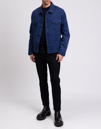 RRP€110 8 Gabardine Work Jacket Size L Garment Dye Button Collared Made in Italy gallery photo number 3