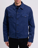 RRP€110 8 Gabardine Work Jacket Size L Garment Dye Button Collared Made in Italy gallery photo number 4