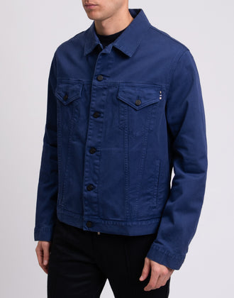 RRP€110 8 Gabardine Work Jacket Size L Garment Dye Button Collared Made in Italy gallery photo number 5