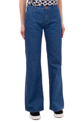 RRP €145 M.I.H JEANS Flared Jeans Size XS Garment Dye Zip Fly Regular Fit