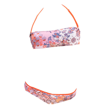 GEORGE J. LOVE Bikini Set Size XS Floral Pattern Strappy Back Non Padded gallery photo number 1