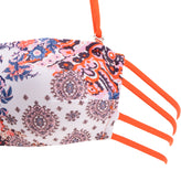 GEORGE J. LOVE Bikini Set Size XS Floral Pattern Strappy Back Non Padded gallery photo number 3