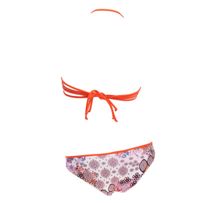 GEORGE J. LOVE Bikini Set Size XS Floral Pattern Strappy Back Non Padded