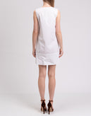 8 A-Line Dress Size 40 / S Two Tone Asymmetric Hem Sleeveless Made in Italy gallery photo number 4