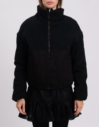 RRP€230 8 Corduroy & Denim Jacket XS Black Padded Full Zip Closure Made in Italy gallery photo number 4
