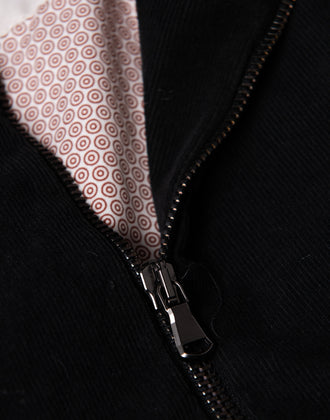RRP€230 8 Corduroy & Denim Jacket S Black Padded Funnel Neck Made in Italy gallery photo number 8