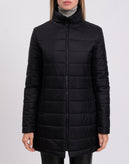 RRP€210 8 Quilted Coat Size S Black Longline Full Zip Funnel Neck Made in Italy gallery photo number 4