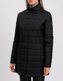 RRP€210 8 Quilted Coat Size S Black Longline Full Zip Funnel Neck Made in Italy gallery photo number 5