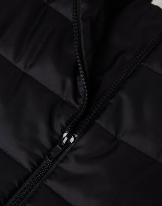 RRP€210 8 Quilted Coat Size S Black Longline Full Zip Funnel Neck Made in Italy gallery photo number 8