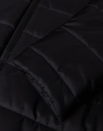 RRP€210 8 Quilted Coat Size S Black Longline Full Zip Funnel Neck Made in Italy gallery photo number 9