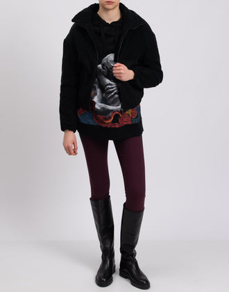 RRP€230 8 Corduroy & Denim Jacket XL Black Padded Stand Up Collar Made in Italy gallery photo number 2