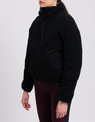 RRP€230 8 Corduroy & Denim Jacket XL Black Padded Stand Up Collar Made in Italy gallery photo number 5