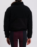 RRP€230 8 Corduroy & Denim Jacket XL Black Padded Stand Up Collar Made in Italy gallery photo number 6