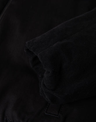RRP€230 8 Corduroy & Denim Jacket XL Black Padded Stand Up Collar Made in Italy gallery photo number 9