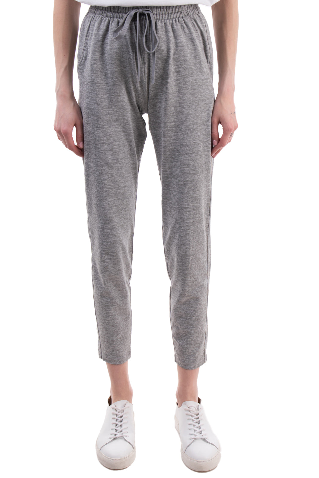 WE OVER ME Jersey Track Trousers Size S Melange Drawstring Elasticated Waist gallery main photo