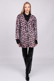 RRP €305 PINKO Hairy Fabric Coat Size 40 / S Unlined Leopard Pattern Full Zip gallery photo number 2