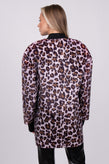 RRP €305 PINKO Hairy Fabric Coat Size 40 / S Unlined Leopard Pattern Full Zip gallery photo number 5