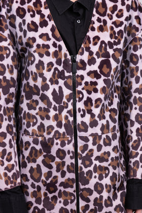 RRP €305 PINKO Hairy Fabric Coat Size 40 / S Unlined Leopard Pattern Full Zip gallery photo number 6