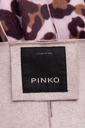 RRP €305 PINKO Hairy Fabric Coat Size 40 / S Unlined Leopard Pattern Full Zip gallery photo number 8