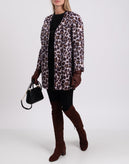 RRP €305 PINKO Hairy Fabric Coat Size 40 / S Unlined Patterned Full Zip gallery photo number 3