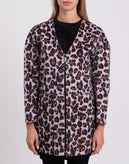RRP €305 PINKO Hairy Fabric Coat Size 40 / S Unlined Patterned Full Zip gallery photo number 4
