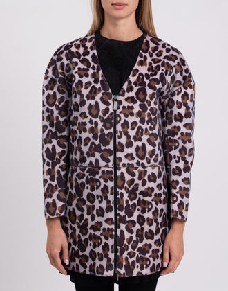 RRP €305 PINKO Hairy Fabric Coat Size 40 / S Unlined Patterned Full Zip gallery photo number 4