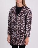 RRP €305 PINKO Hairy Fabric Coat Size 40 / S Unlined Patterned Full Zip gallery photo number 5